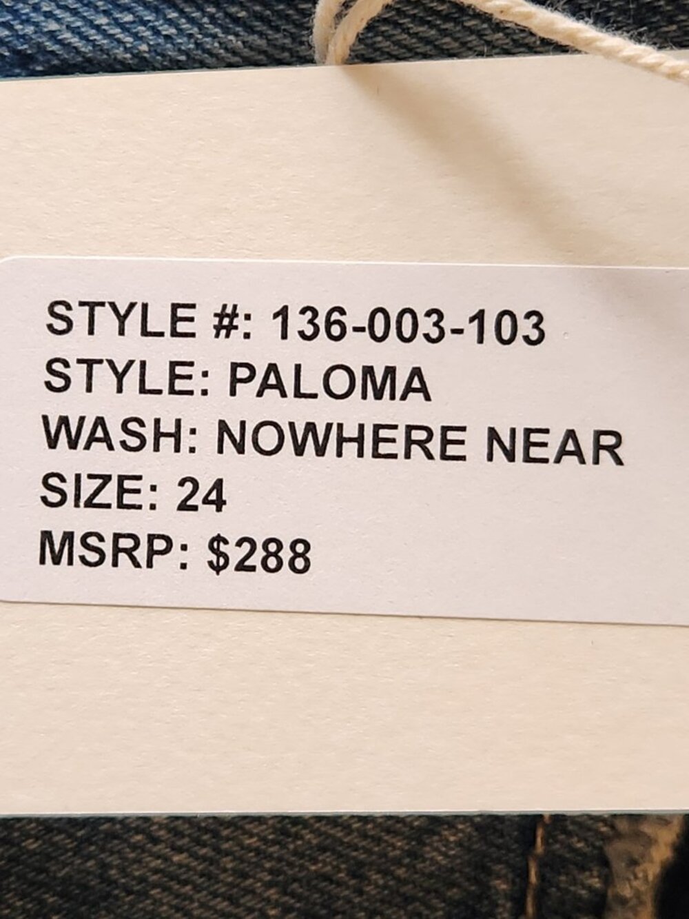 TRAVE Paloma 90's Straight Full Length Women's Jeans -Sz 24 - NEW NWT - Picture 7 of 7